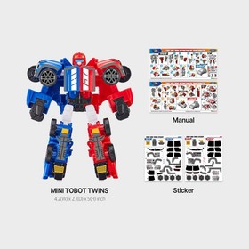 Mini TOBOT Twins Youngtoys Transforming Robot 5in