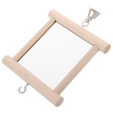 Parrot Rattan Climbing Toy Bird Swing Toys Cage Mirror for Canary