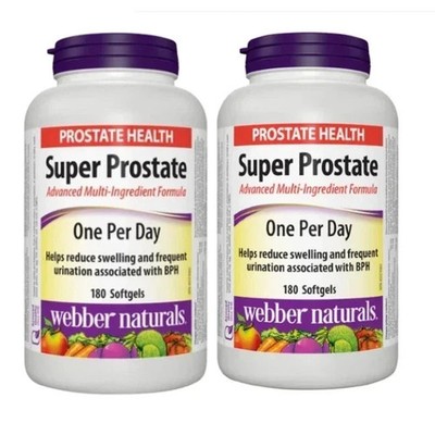 WEBBER NATURALS Super Prostate Advanced Twin Pack（2 x 180 softgels) NO TARIFF