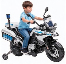 Electric Ride on Motorcycle for Kids Age 3-8, 12V with Training Wheels 3 Speeds