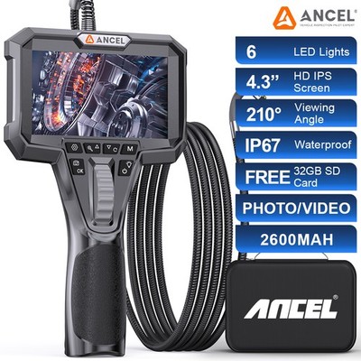ANCEL 2-Way 6.2MM Articulating Borescope Industrial Endoscope Inspection Camera