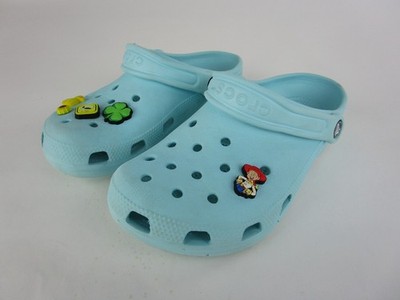 Crocs Classic Clog 10001 Comfort Slip On Blue Shoes Slides Size Mens 5 Womens 7