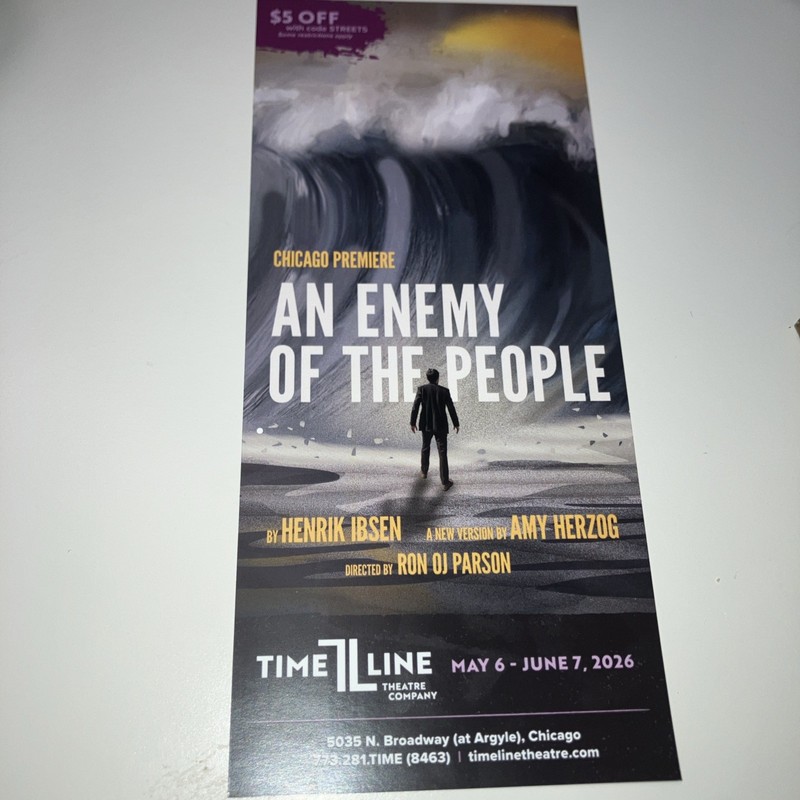 Chicago Premiere An Enemy Of The People Flyer Pre Broadway 2027 Tony Winner