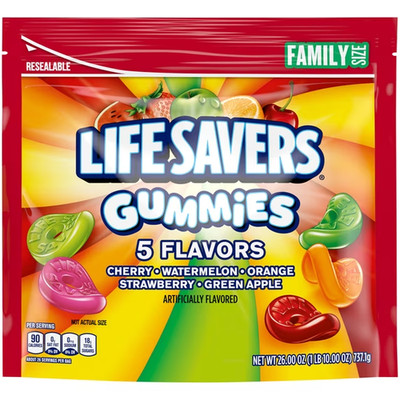 Life Savers Gummies 5 Flavors Gummy Candy, Family Size - 26 oz Bag Free Shipping