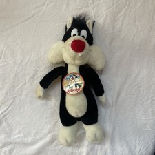 Vintage 1990 Looney Tunes Sylvester the Cat Stuff Animal Plush Toy Collectible
