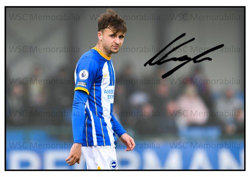 11129. Luca Barrington Signed Pictures (A4 Prints) Brighton Grimsby Town etc.