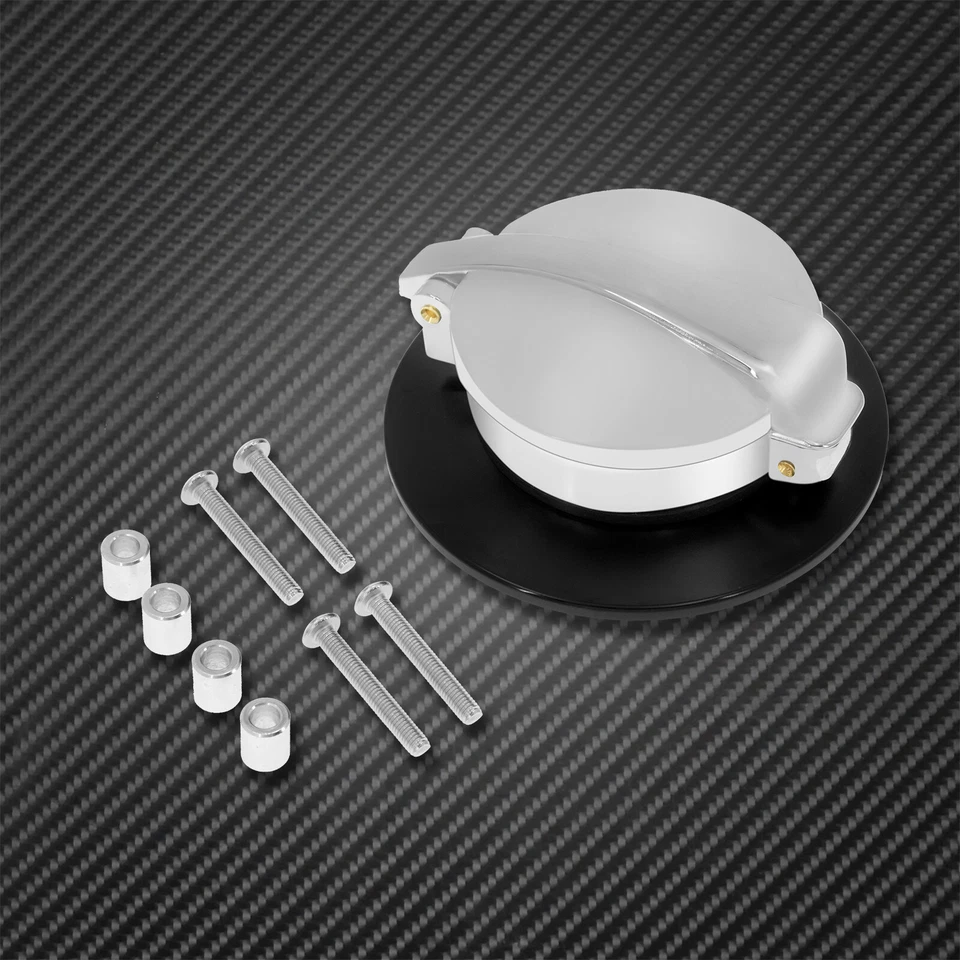 Tampa da tampa do tanque de combustível cromado compatível com BMW R nine T Scrambler Pure G/S 2014-2020 - Imagem 3 de 4