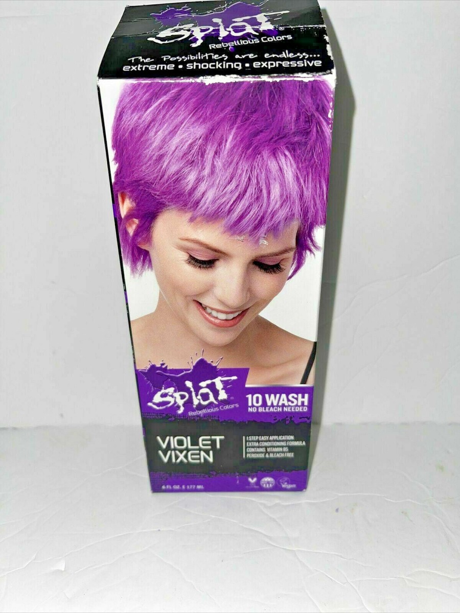Splat 10 Wash Violet Vixen Hair Color No Bleach Temporary LOT OF 2