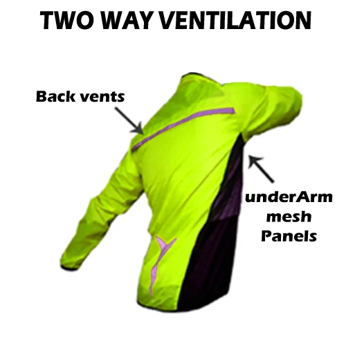 CYCLING JACKET Hi Viz HIGHLY VISIBLE WINDPROOF WATERPROOF BREATHABLE RIDING WALK