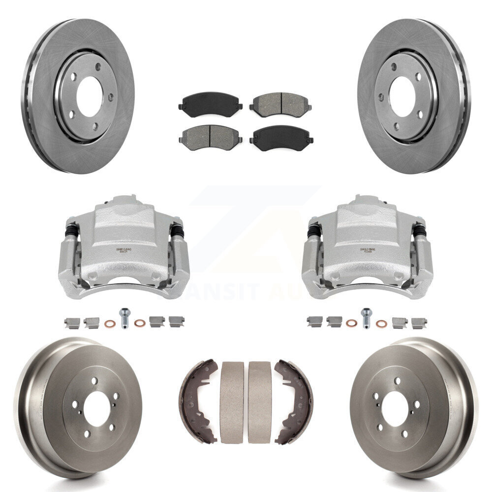 Complete 8Pc Semi-Metallic Brake Kit Front Rear Caliper Rotors Pads for Dodge Grand