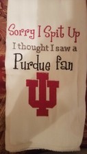 Indiana University inspired Sorry I Spit Up Burp Cloth