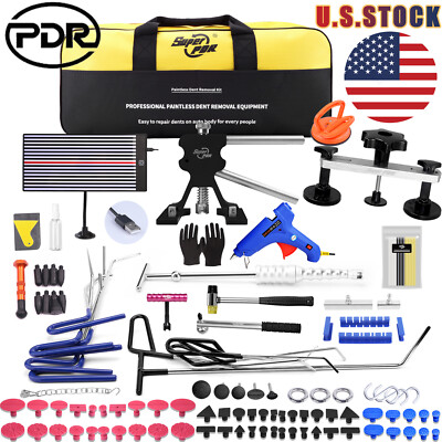PDR 119Pcs Paintless Dent Removal Puller Stainless Steel Tool Dent Repair Rods