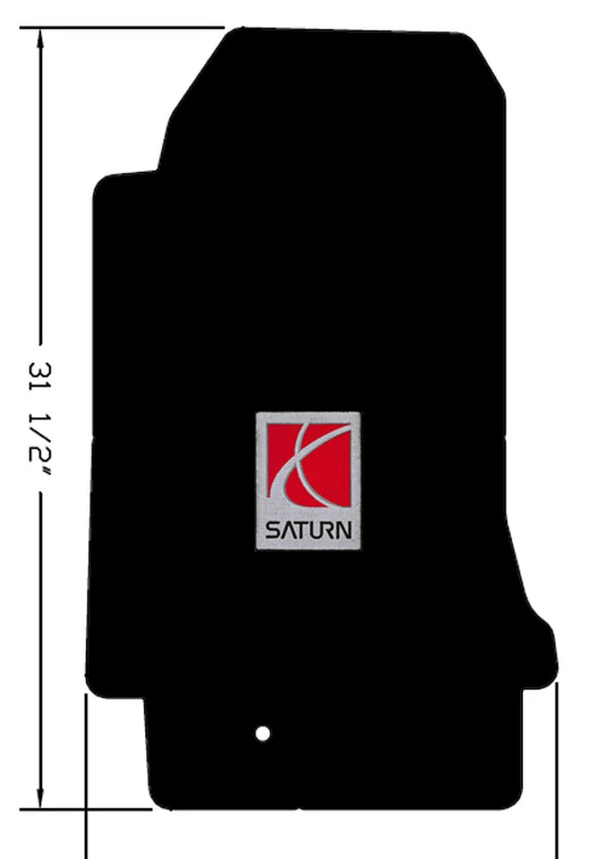 ¡NUEVO! Alfombrillas negras Saturn SKY 2007-2010 con logotipo bordado, juego de ambos delanteros Foto 4 de 4