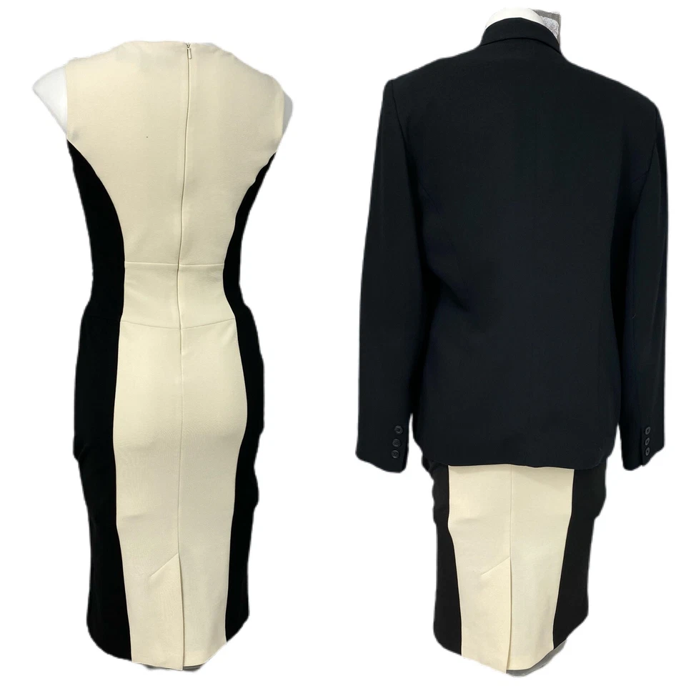 Worthington Blazer Dress Womens 10 Lot Black Cream Work Office Corpcore - Image 2 of 4