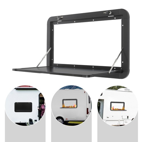 Wall Mount RV Caravan Picnic Folding Table 800 x 450mm Campervan Outside Table - Picture 6 of 20
