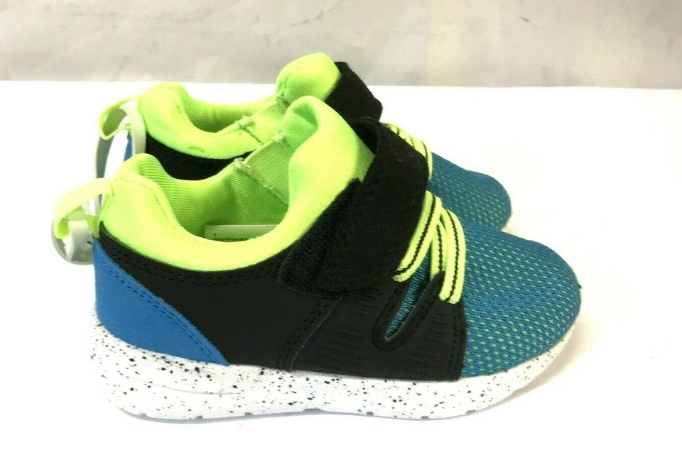 Target маленьких мальчиков вязаные кроссовки темно-синий/зеленый поскользнуться на размер 1 - новый - Изображение 2 из 4