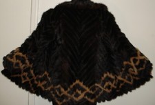 Feraud Paris Two Tone Ranch Mink Fur Jacket Size 4-6 Free Shipping