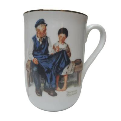 #ad Norman Rockwell Vintage Porcelain Mug The Lighthouse Keeper#x27;s Daughter $8.67