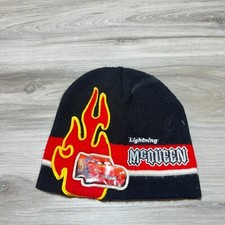 Lighting Mcqueen Beanie Hat Cap Youth Boys One Size Racing Movie Promo EUC