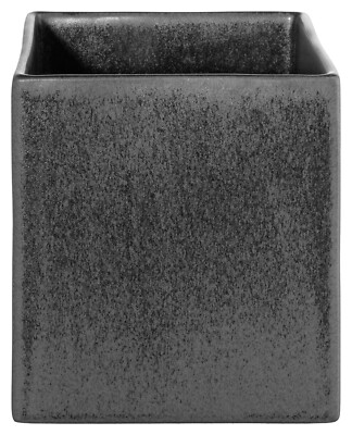 ASA Selection Quadro Übertopf Blumentopf Wasserdicht Keramik Schwarz 15 x 15 cm