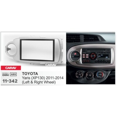 2Din Radio Panel Fascia Frame for TOYOTA Yaris XP130 2011-2014 Stereo Kit