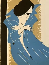 Beautiful Serigraphy by painter Daniel SCHINTONE TOULOUSE 1980 Art Woman Asia