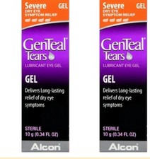 2PK Alcon GenTeal Tears Severe Dry Eye Relief Gel 10g EXP 2/2027