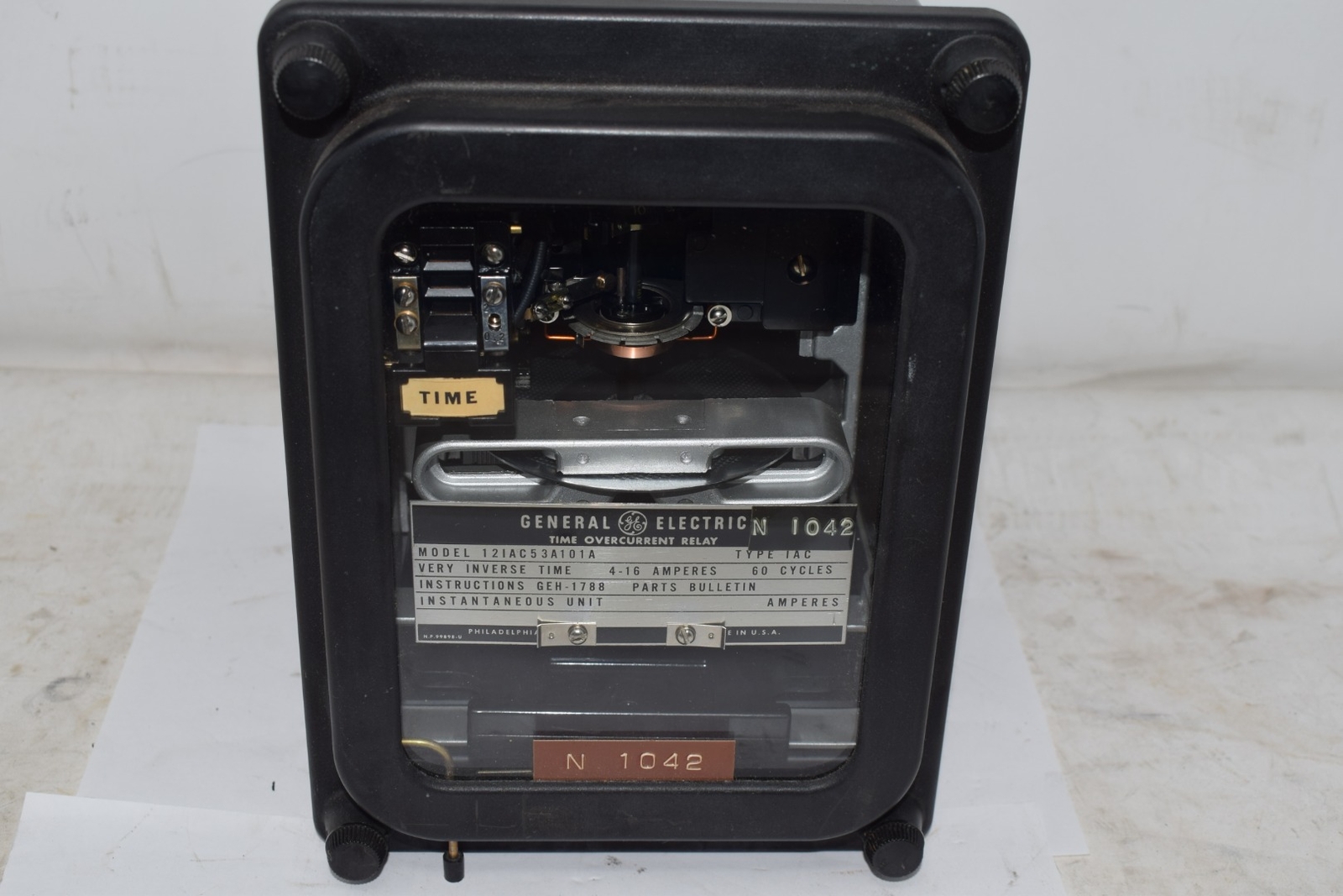 GE 12IAC53A101A Time Overcurrent Relay Type IAC 60 Cycles GEH-1788