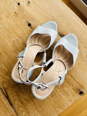 Ekonika Damen Sandaletten 41 Sandalen Blau Blockabsatz Esprit Calvin Högl NP159 