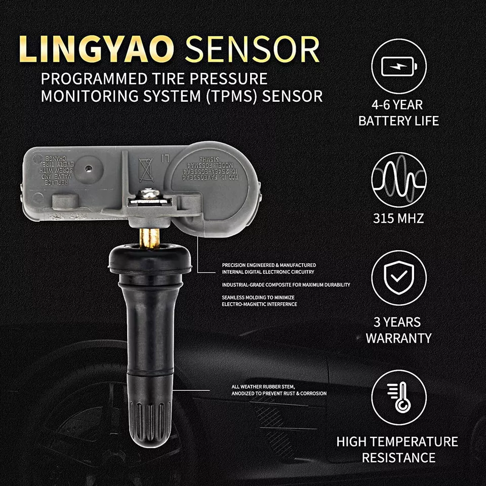 6f2z-1a189-a TPMS Tire Pressure Sensor of 2007 2008 2009 Ford Mustang Fusion 4pc - Image 4 of 4
