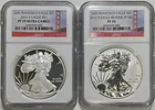 2012 S Silver Eagle Set NGC PF70 Ultra Cameo & Reverse PF70 Golden Gate Label