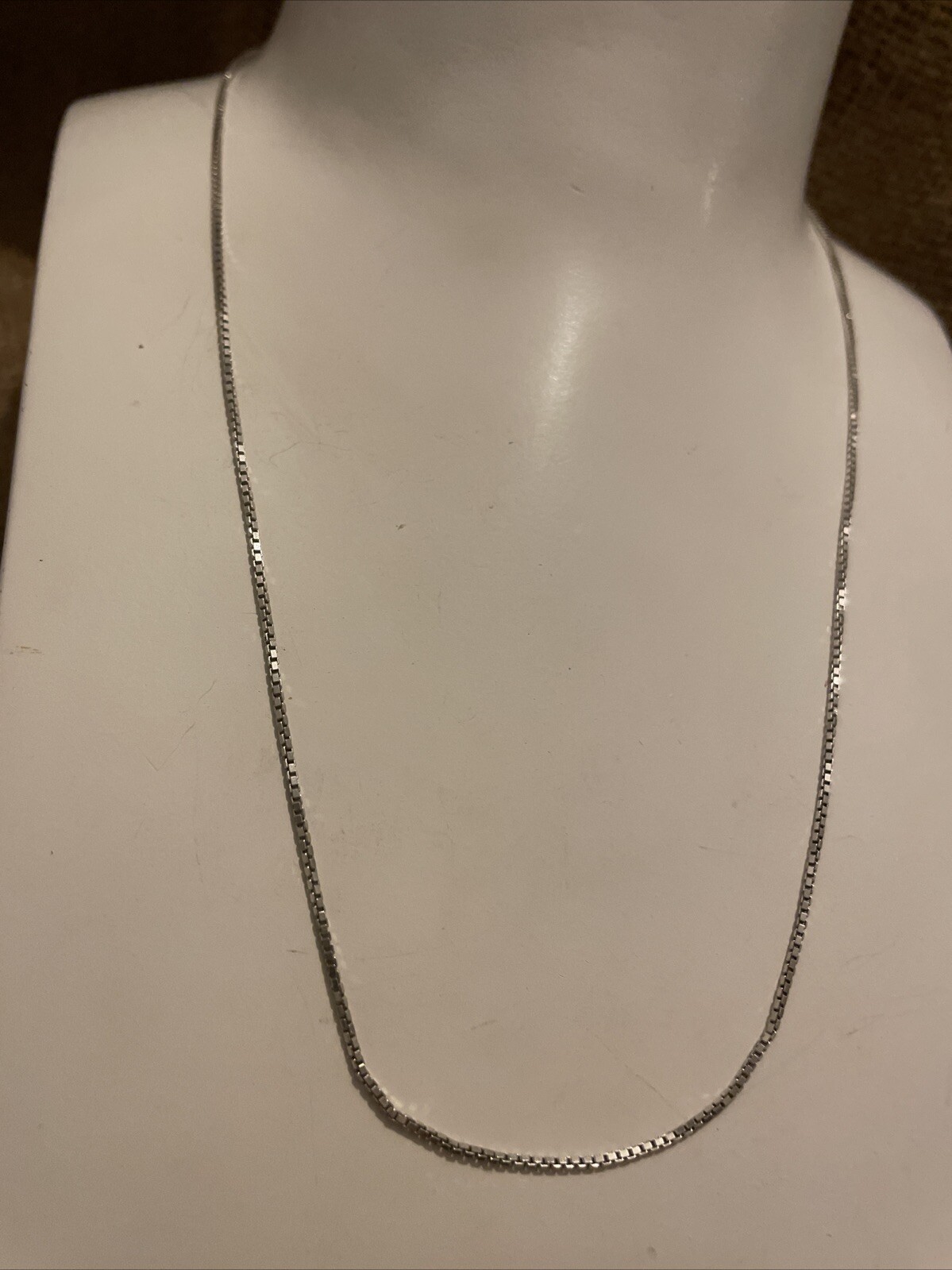 F. Solid Sterling Silver 925 Square Link Chain NE… - image 3