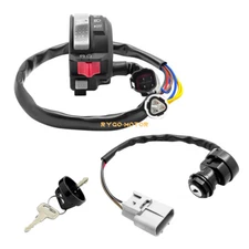 Left Handlebar Switch &Ignition Key Switch for Yamaha Kodiak 450 700 YFM450/700K