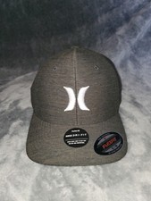 HURLEY DRI-FIT CUTBACK GREY FLEXFIT STRETCH MENS SMALL/MEDIUM HAT NEW
