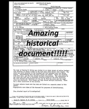 Buddy Holly DEATH CERTIFICATE Waylon Jennings Elvis Pal Very Cool