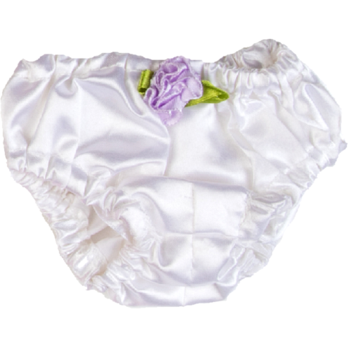 8-16 inch White Satin Knickers - teddy bear stuffed animal pants & underwear - Picture 1 of 1