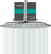 12 Inch round Rain Shower Head, High Flow Stainless Steel Rainfall Shower Head,