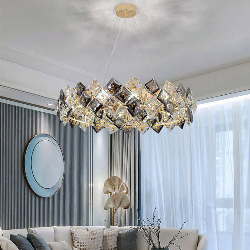 Large Chandelier Lighting Crystal Pendant Light Bar Lamp Kitchen