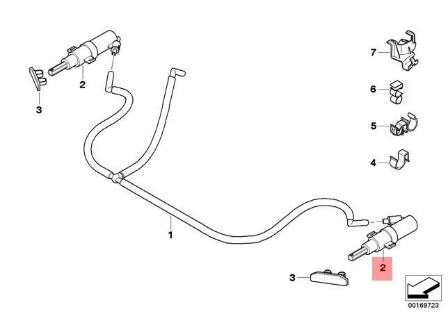 Genuine BMW 3 Series E90 E91 E92 E93 Headlight Washer Nozzle Pump  