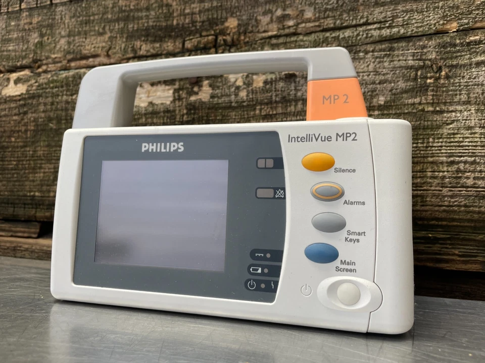 PHILIPS INTELLIVUE MP2 M8102AM MONITOR CO2 func con SpO2, Manguera, NUEVO BATT/Puños Foto 4 de 4