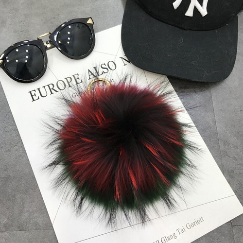 Llavero Multicolor Grande Mapate Real Piel Pom Bola Llavero Bolso Teléfono Colgante Regalo - Imagen 5 de 7