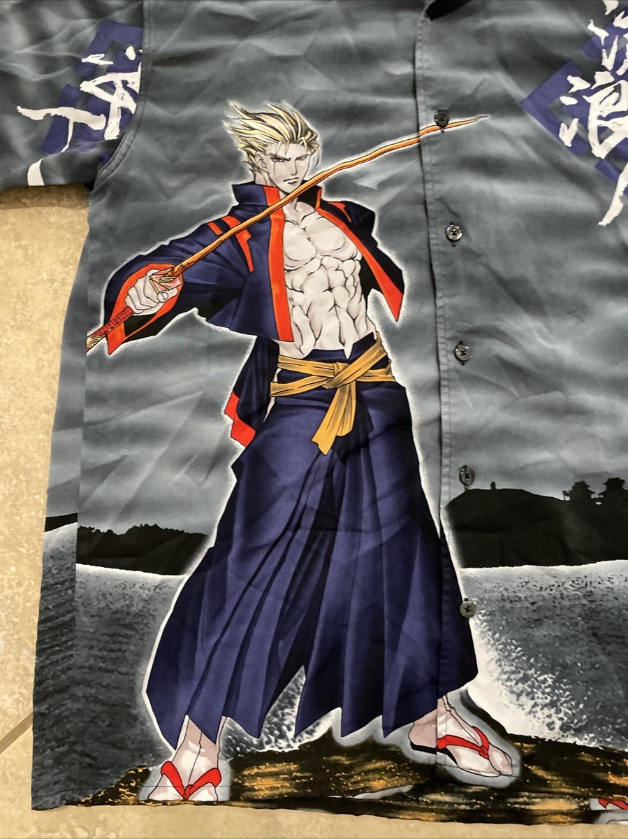 VTG MT:2 Men Size M Rockabilly Anime Samurai Ninja Japanese Script