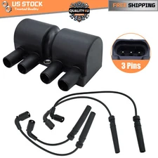 Ignition Coil + Spark Plug Wires For Chevrolet Aveo Pontiac Suzuki Daewoo UF503