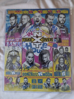 WWE 11x14 Authenticate Auto PPV Match/Fight Card NXT Takeover In Your House  2021