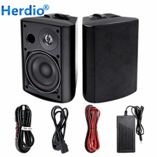 2x Herdio 400W Wall Mount Bluetooth Speakers 6.5"In/Outdoor Waterproof Pool Yard
