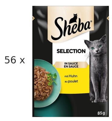 SHEBA Selection in Sauce mit Huhn -56 x 85 g (  11,06/kg) 
