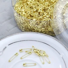 Safety Pins Gold Color 1440/Box size #0 (7/8") For Sewing,Quilting,Craft & More 