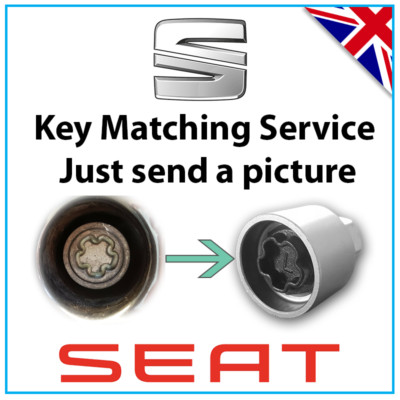 Für SEAT VAG Security Master Locking Schloss Radmutter Schlüssel Bolzen UK passend LWNK