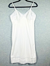 Vintage Vanity Fair Slip Dress Nightgown Size 36 L Retro 80s 90s Nylon USA Made