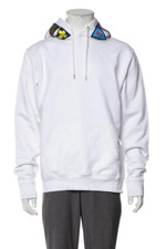 NWT MARCELO BURLON Graphic Print Turtleneck Pullover Hoodie Sweater 48 / S